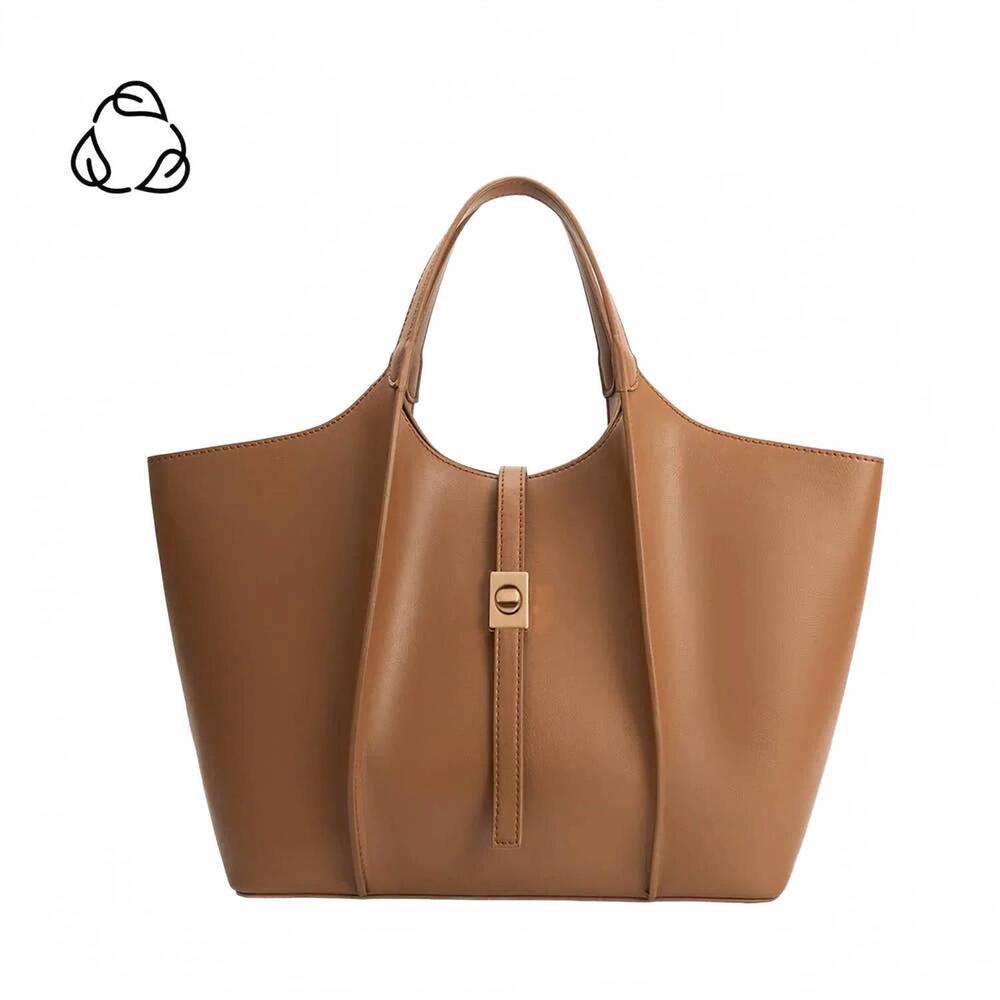 NEW MELIE BIANCO malia recycled vegan tote bag in mocha
